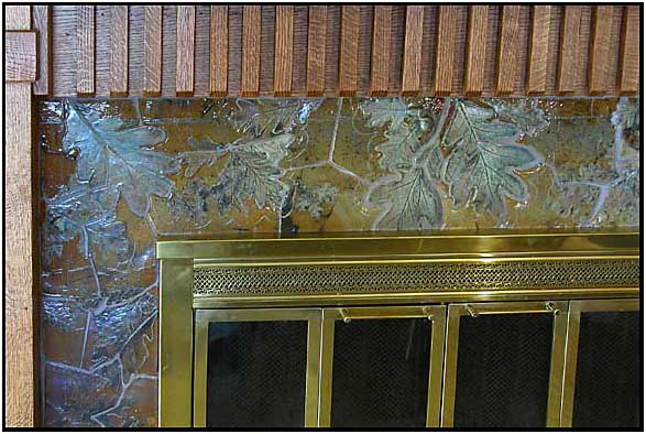 white oak face tile detail
