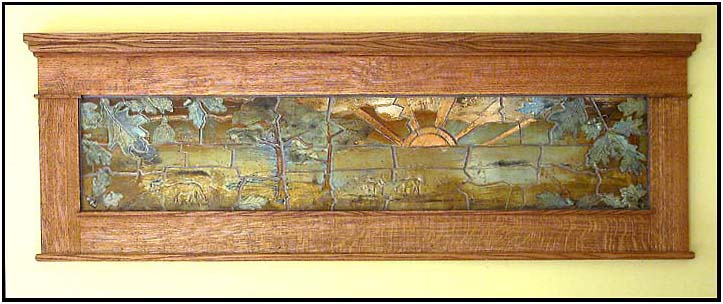 white oak mural